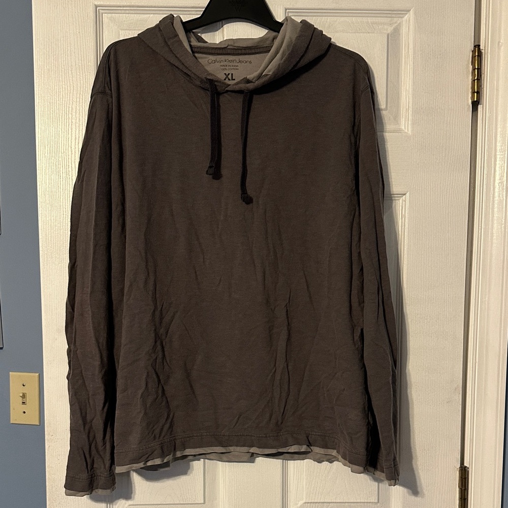 Calvin Klein Men's Gray Hoodie; size xl